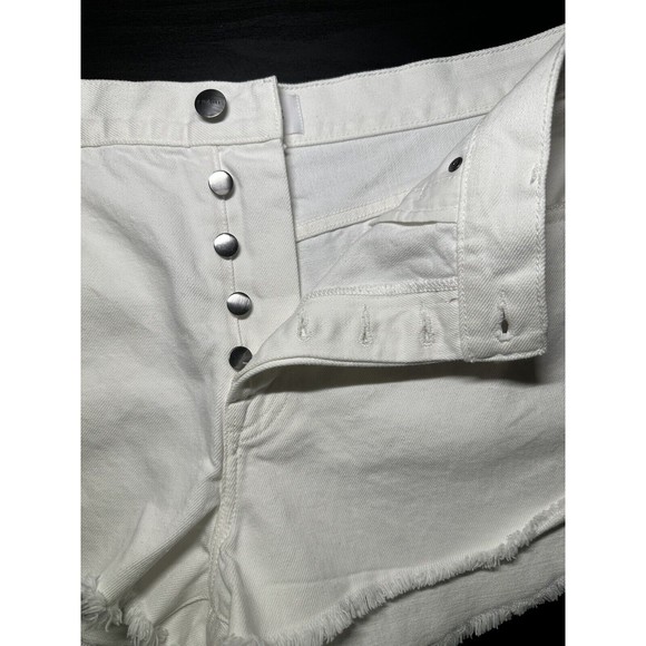 FRAME Front Cuff Short Women's Denim White Cotton SHORTS Style: FCSH171 Size 31 - Picture 9 of 12